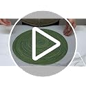 WAZAIGUR 14-Inch Round Placemats Set of 6 - Hunter Green
