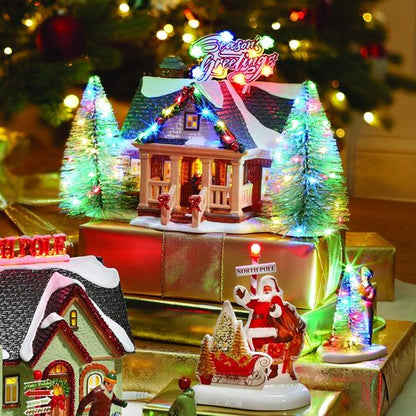 Department 56 Brite Lites Holiday House - Original Snow Village Building, 6.69 Inch, Multicolor