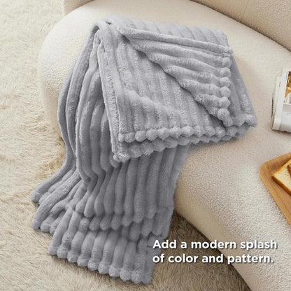 Bedsure GentleSoft Twin Blanket - Cozy Light Grey Fleece Throw for Women & Girls, 60x80 Inches