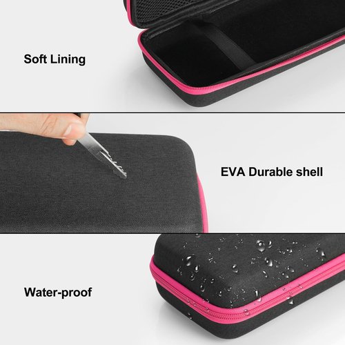 Jack & Rose Travel Steamer Case - Handheld Storage Organizer for Iron Accessories | Black