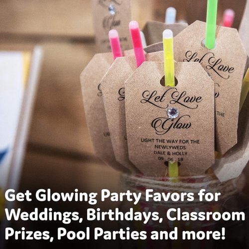 Glow Sticks Jewelry by Party Sticks - 300 Pack of Glow in the Dark Necklaces & Bracelets for All Ages