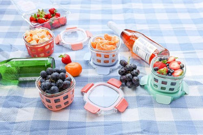 Ello Duraglass Glass Meal Prep Sets - Leak-Proof Food Storage Containers | Airtight BPA-Free Lids, Safe for Dishwasher, Microwave & Freezer