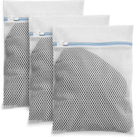 Skiennix Laundry Bags for Delicates - 3 Pack Honeycomb Mesh, 12 x 16 Inches