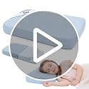 Adjustable Kids Pillow with Memory Foam & Cooling Nylon Cover - Pink 13x22