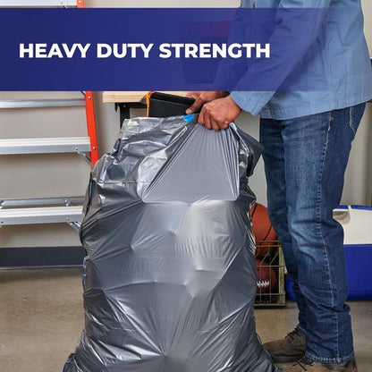 Hefty Steelsak Heavy Duty Trash Bags - Unscented, 39 Gallon, 30 Count, Gray Color