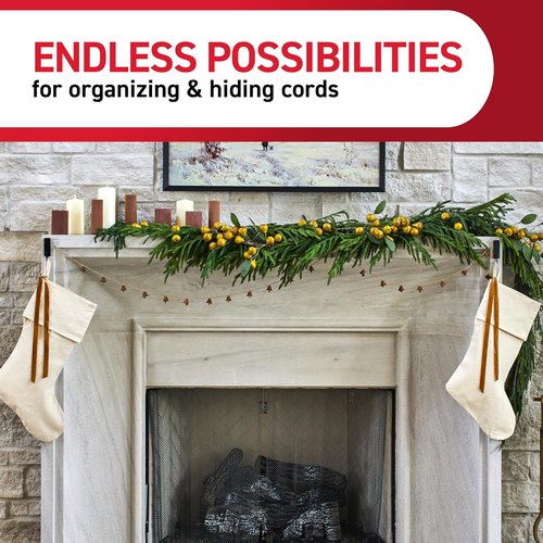 Command Garland Holder - Damage-Free Fireplace Mantle Display for Garlands & Wreaths | Holds 2lbs, Green, 6 Pack