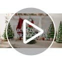 15in Ceramic Christmas Tree with White Bulbs & Star Toppers - Gingerbread Variation