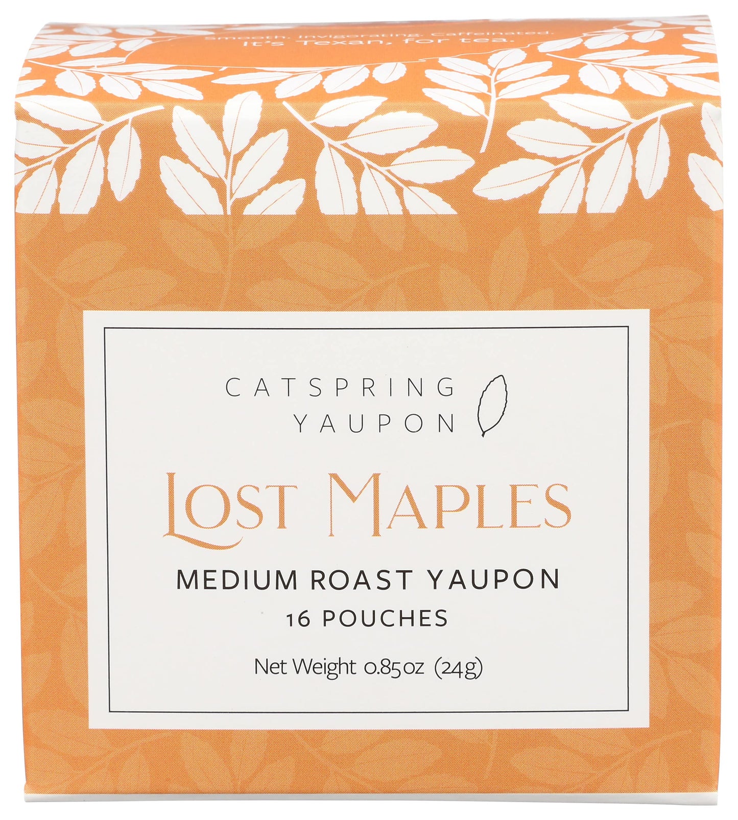 CatSpring Yaupon Lost Maples Medium Yaupon Tea, Naturally Caffeinated and Sustainable Tea. Texas tea and made in the USA, 16 Bags per Tea Box