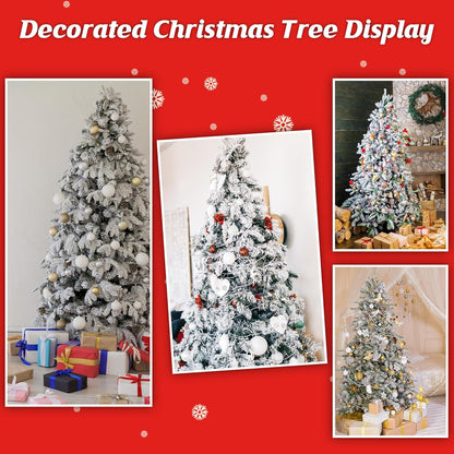 Snow Flocking Powder - 2 lbs Self-Adhesive White Snow Flock for Christmas Tree & Holiday Decor