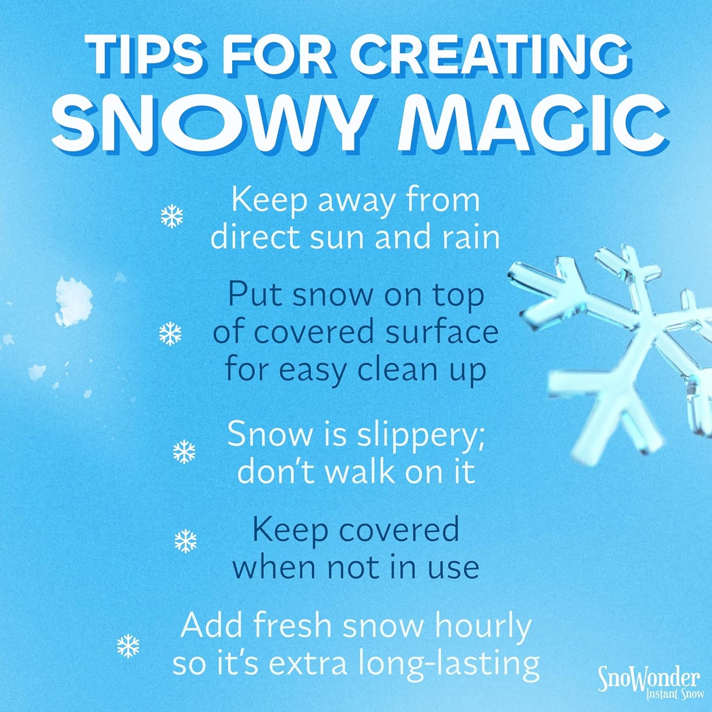 SNOWONDER Instant Snow - Realistic Fake Snow for Cloud Slime | 300 Gallons