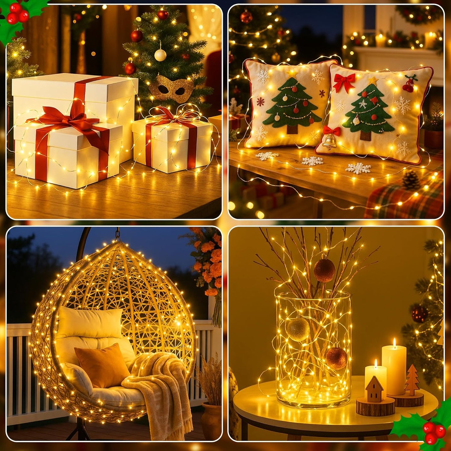 Skiennix 16FT 50 LED Fairy Lights - Battery Operated with Timer & 8 Modes | Warm White Mini String Lights for DIY Holiday Decor