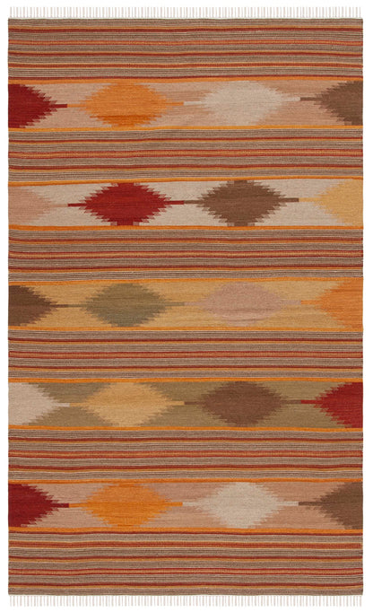 SAFAVIEH Kilim Collection Accent Rug - 3' x 5', Natural & Multi, Handmade Southwestern Tribal Wool, Ideal for High Traffic Areas in Entryway, Living Room, Bedroom (NVK175A)