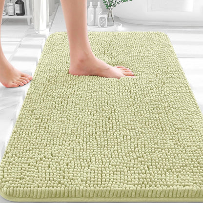 OLANLY Bathroom Rugs - Extra Soft Absorbent Chenille Mats | Quick Dry, Machine Washable, 36x24, Vanilla