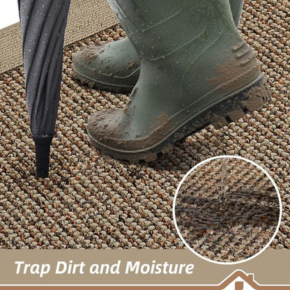 BEQHAUSE Indoor Door Mat - Non-Slip, Washable, Stain-Resistant Entryway Rug | 20"x32", Taupe