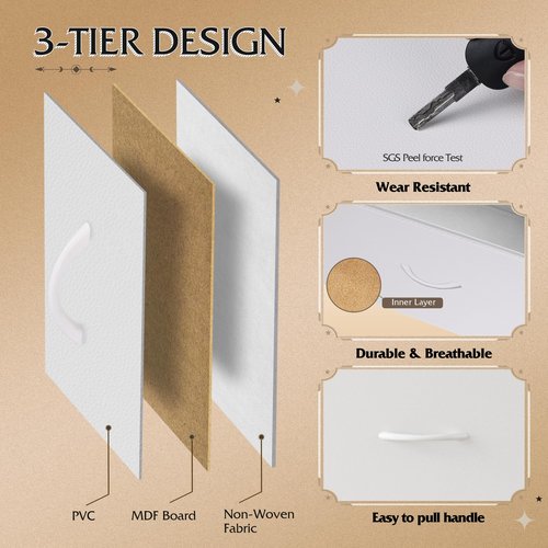 WLIVE Dresser for Bedroom with 8 Drawers, Wide Fabric Dresser for Storage and Organization, Bedroom Dressers, Chest of Drawers for Living Room, Closet, Hallway, White