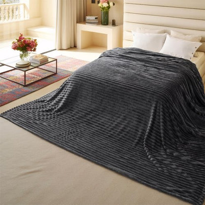 Bedsure GentleSoft Large Fleece Blanket for Bed - Cozy Soft Throw Blankets for Women, Cute Large Throws for Girls, Grey, 120x120 Inches