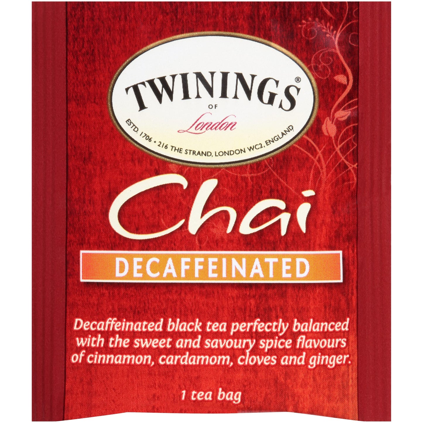 Twinings Chai Tea Bag Variety, 8 of each: Chai, Decaffeinated Chai, Ultra Spice, Spiced Apple, French Vanilla (Pack of 40) with By The Cup Honey Sticks