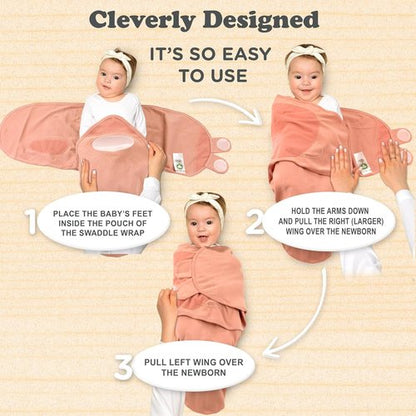 Bublo Newborn Swaddle Sleep Sacks - 100% Organic Cotton Infant Blankets for 0-3 Months (3-Pack)