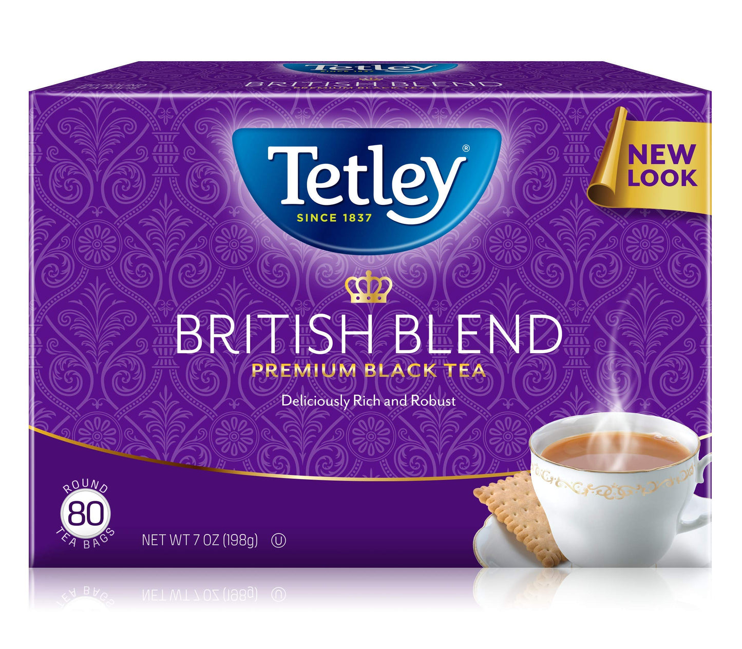 Tetley British Blend Premium Black, 80 Count Tea Bags