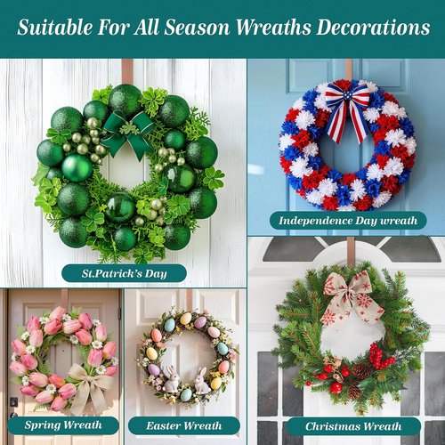 HOOSUN Metal Wreath Hanger - 12 Inch Over The Door Hook for 4th of July Decorations | Holds 20 Lbs
