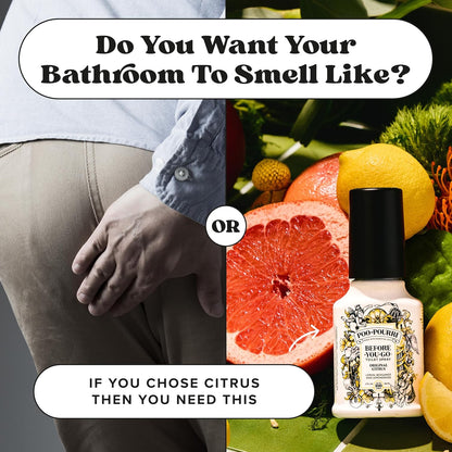Poo-Pourri Toilet Spray Bundle - Original Citrus 2 Fl Oz & Travel Size 1 Fl Oz | Fresh Lemon & Bergamot Scent