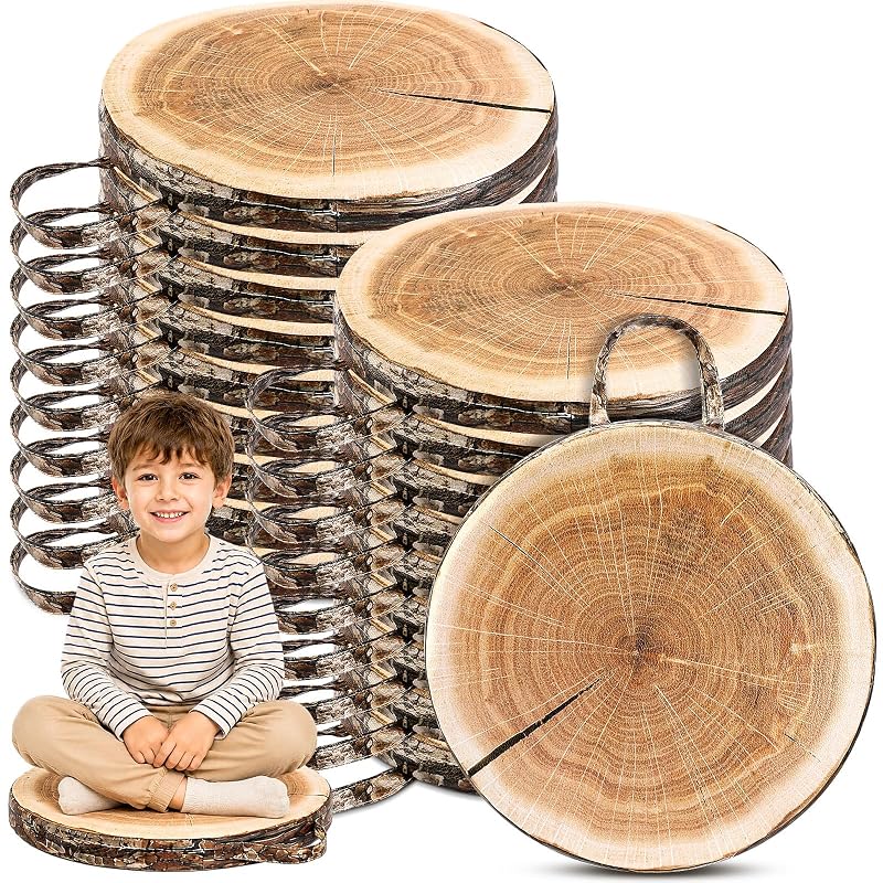 Suzile 18 Pcs Tree Stump Floor Cushions for Kids - Round 12x12x1 in Classroom (Variation of THIS listing: 18)