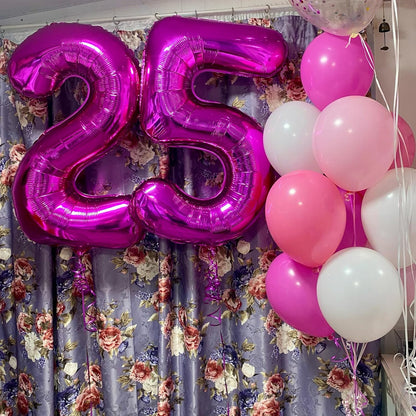 Number 2 Balloon by [Brand Name] - 40 Inch Rosy Purple Birthday Decoration for Second Birthday Party