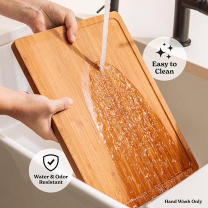 SMIRLY Wooden Cutting Boards For Kitchen - Bamboo Cutting Board Set, Wood Cutting Board Set, Cutting Board Wood, Wooden Chopping Board, Wooden Cutting Board Set