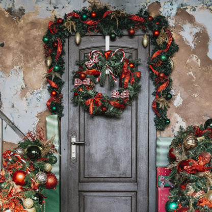 Adjustable Wreath Hanger by [Brand Name] - Over The Door Design, 15 to 25 Inches, Holds Up to 20 lbs | Perfect for Christmas Decor