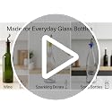 6 Pack Wine & Soda Bottle Stopper Caps with Fizz Keeper & Lever Opener - Assorted Colors