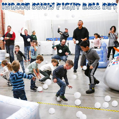 Homiar Fake Snow Balls - 400 Pack Soft Plush Indoor/Outdoor Winter Game Set | Realistic Toy for Kids