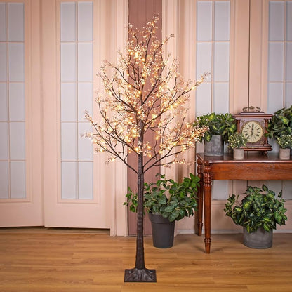 6FT Lighted Gypsophila Tree with 176 LED Lights - Pink Variation, Indoor/Outdoor Decor