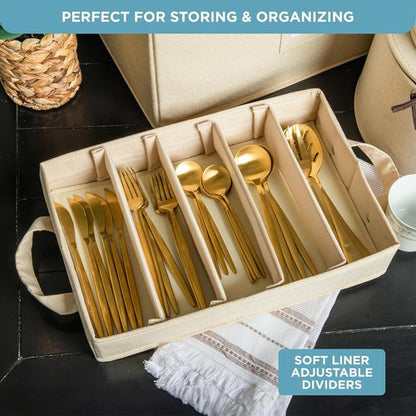 China Storage 12-Piece Hard Shell Container Set - Sturdy Dish Organizer for Dinnerware, Glasses & Mugs - Beige