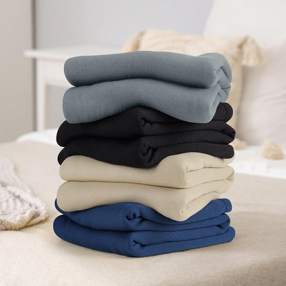 Utopia Bedding Knit Blanket - Soft Lightweight Jersey | Queen Size (90x90 Inches) in Grey