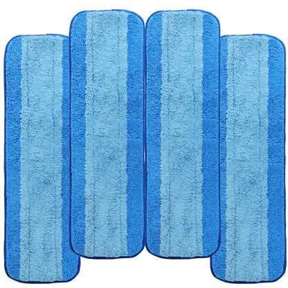 Vowanop 4 Pack Microfiber Cleaning Pads Compatible with Bona Mop, Reusable Microfiber Mop Pads for 18 Inch Mop, Hardwood Floor Replacement Cleaning Mop Pads, Machine Washes