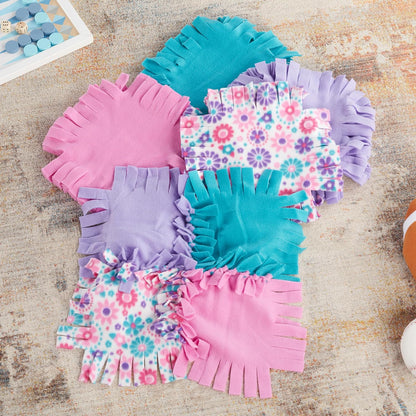 Melissa & Doug Flower Fleece Quilt No-Sew Craft Kit - 48 Squares, 4' x 5' for Creative Fun