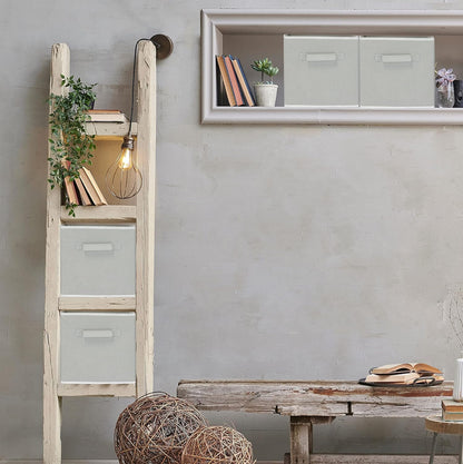 Simple Houseware Foldable Storage Bins - 11-Inch Gray Fabric Cubes | 6-Pack Organizer for Closet & Shelves