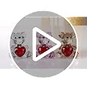 Crystal Teddy Bear Figurine with Red Heart - Pink Collectible Gift Ornament