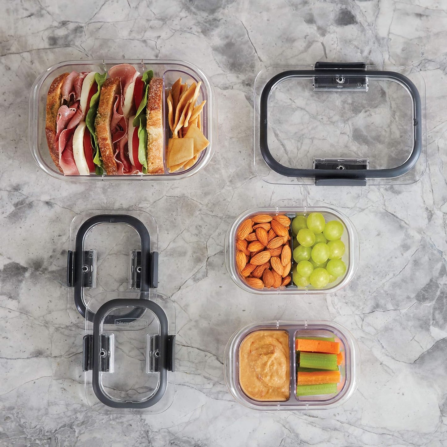 Rubbermaid Brilliance Food Storage - 10 Piece BPA-Free Plastic Containers | Leak-Proof & Microwave Safe