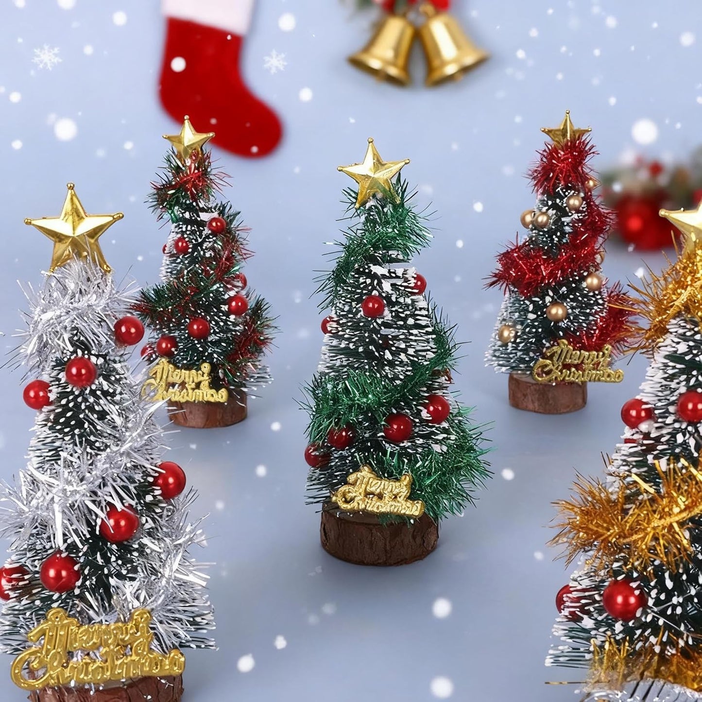 Skiennix Mini Christmas Tree - Small Artificial Tabletop Decor for Home & Parties | Green