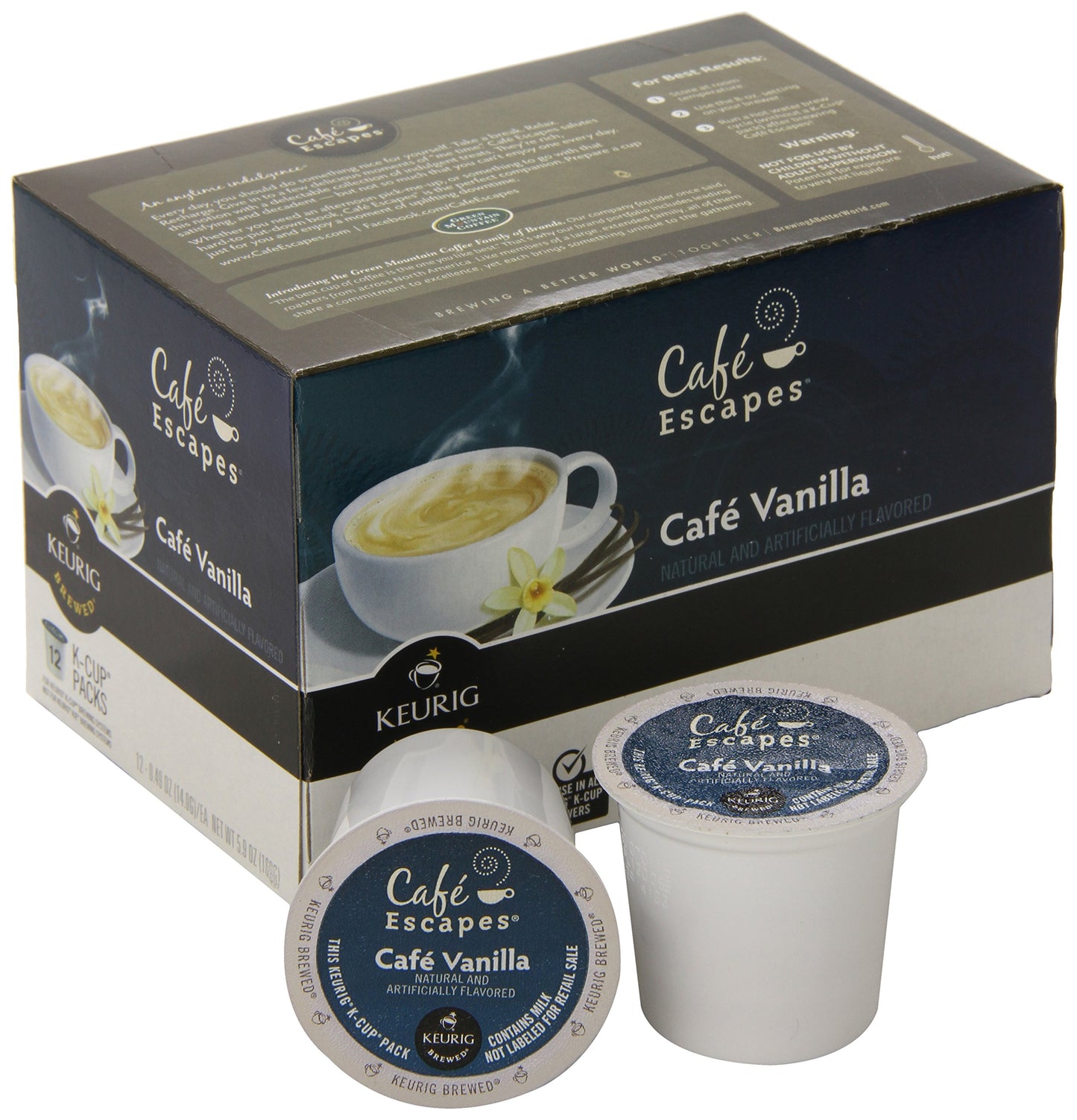 Cafe Escapes Cafe Vanilla K-Cups 1 Box (12 K-Cups)