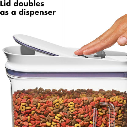 OXO Good Grips Pet Food Dispenser - Airtight 4.5 Qt Container | Holds Up to 4 lbs Dog or 3.5 lbs Cat Food | BPA Free