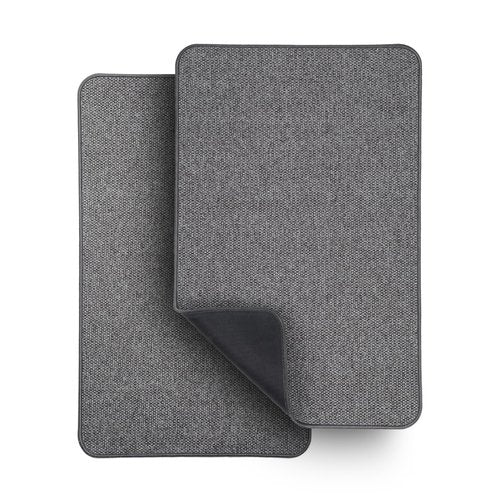 Bath Mat,Ultra Thin Bathroom Rugs,Rubber Bath Mats for Bathroom,No Slip Bath Rugs,Quick Dry,Machine Washable,Low Pile,Absorbent,Shower Outside,Sink,Home Decor Accessories.Dark Grey,1'5"x2'3"(2 Pack)
