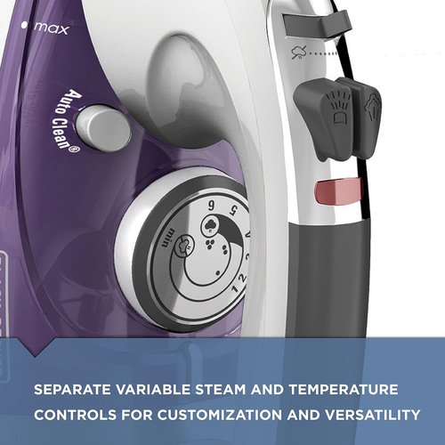 BLACK+DECKER Compact Steam Iron & Professional Steam Iron Bundle - Easy to Use & Efficient