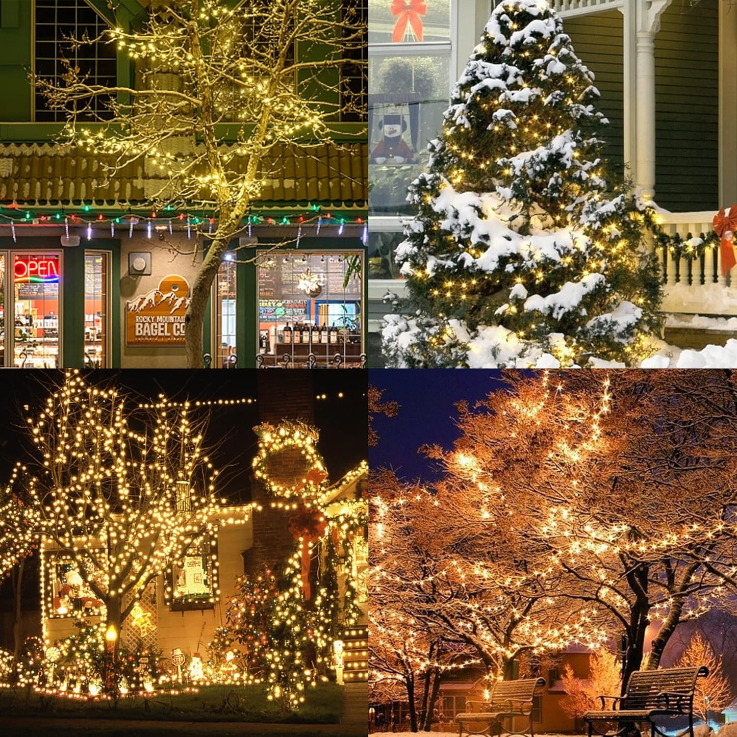 WATERGLIDE 328 FT Extra Long Fairy String Lights - 1000 LED Waterproof Outdoor Decor | Warm White