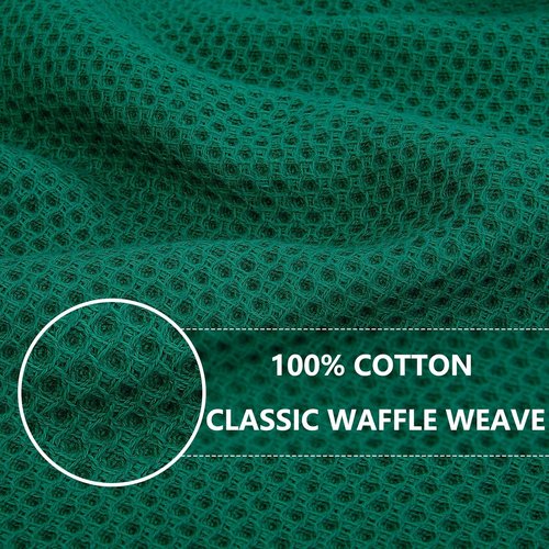 Homaxy 100% Cotton Dish Cloths - Ultra Soft, Absorbent & Quick Drying | 12 x 12 Inches, 6-Pack, Dark Green
