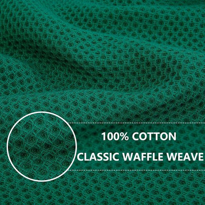 Homaxy 100% Cotton Dish Cloths - Ultra Soft, Absorbent & Quick Drying | 12 x 12 Inches, 6-Pack, Dark Green
