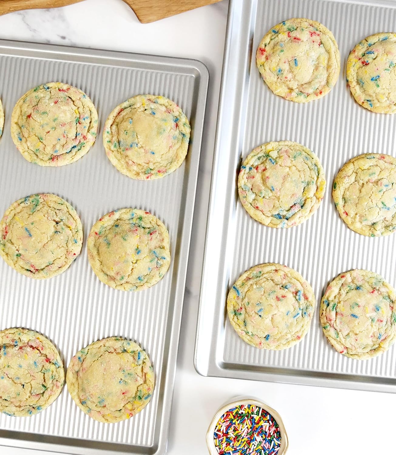 USA Pan Bakeware Cookie Sheet - Warp Resistant Nonstick Baking Pan Set of 2 | Made in the USA, Aluminized Steel