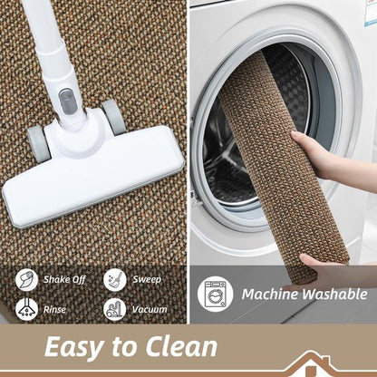 BEQHAUSE 20"x32" Entryway Rug Indoor Door Mat Non-Slip Washable, Hallway Rugs Absorbent & Stain Resist Hall Carpet Runner Rugs for Entryway, Front Door Floor Mats Laundry Room Rugs for Entry, Taupe