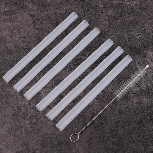Hydro Flask Reusable Replacement Straws - BPA-Free 6-Pack with Straw Brush for 12oz Kids Water Bottles